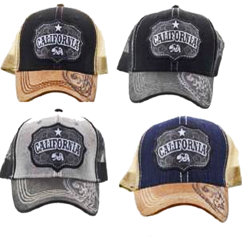 Souvenir Ball Cap Badge Mesh , California