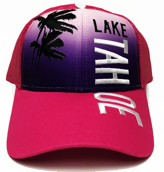 Souvenir Ball Cap Ombre Palm Lake Tahoe Ball Cap