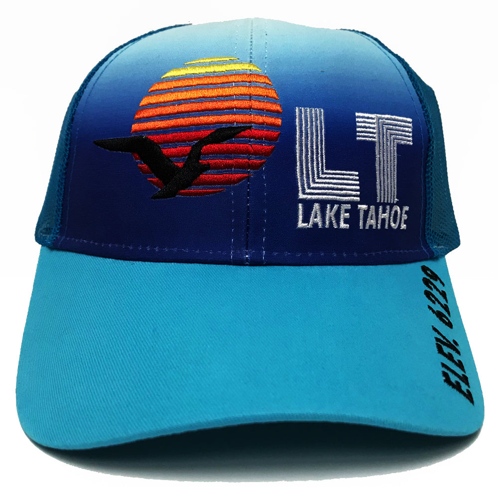 Souvenir Ball Cap Retro Trucker Sunset Lake Tahoe Wholesale