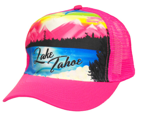 Souvenir Ball Cap Airbrushed Trucker Hat
