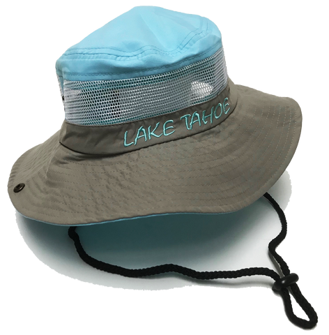 Beach Hat Souvenir Adult Ladies Mesh Canvas Bucket Hat, Lake Tahoe, Assorted