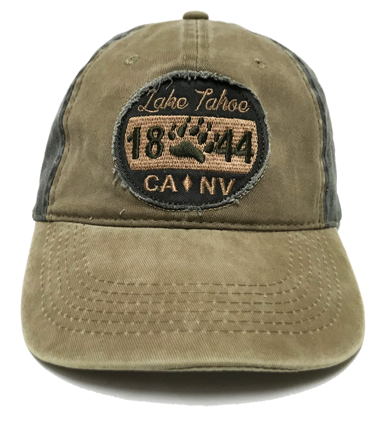 Souvenir Ball Cap Distressed Paw Patch Lake Tahoe