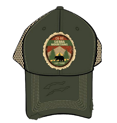 Souvenir Ball Cap Getaway Patch, Navy, Khaki, Green, Lake Tahoe