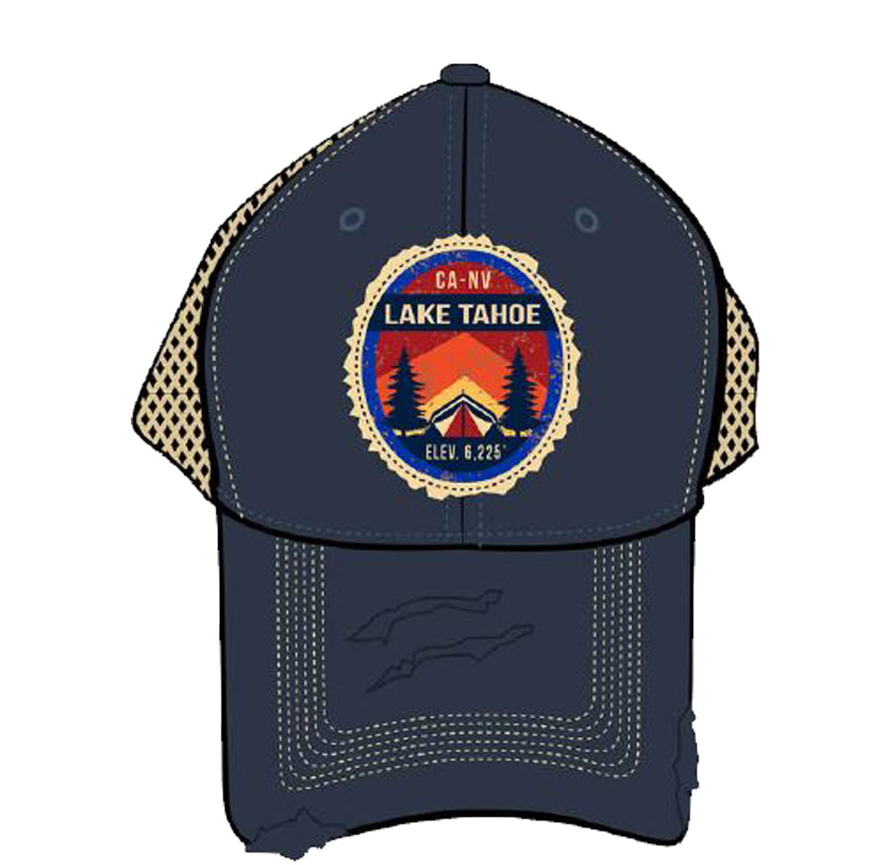 Vintage Style Lake Tahoe Souvenir Patch - Nevada California Border Collectible Embroidered Iron-On