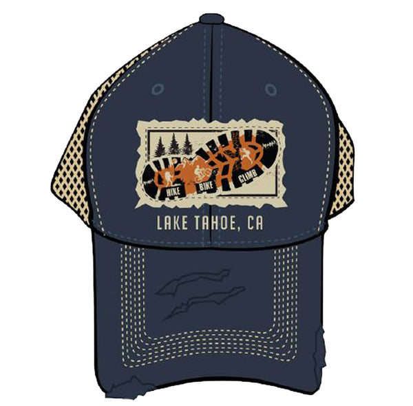 Souvenir Ball Cap Adventure Patch, Teal, Orange, Navy, Lake Tahoe