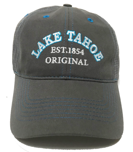 Souvenir Ball Cap Arched Soft Hand Solid Mesh Back, Lake Tahoe