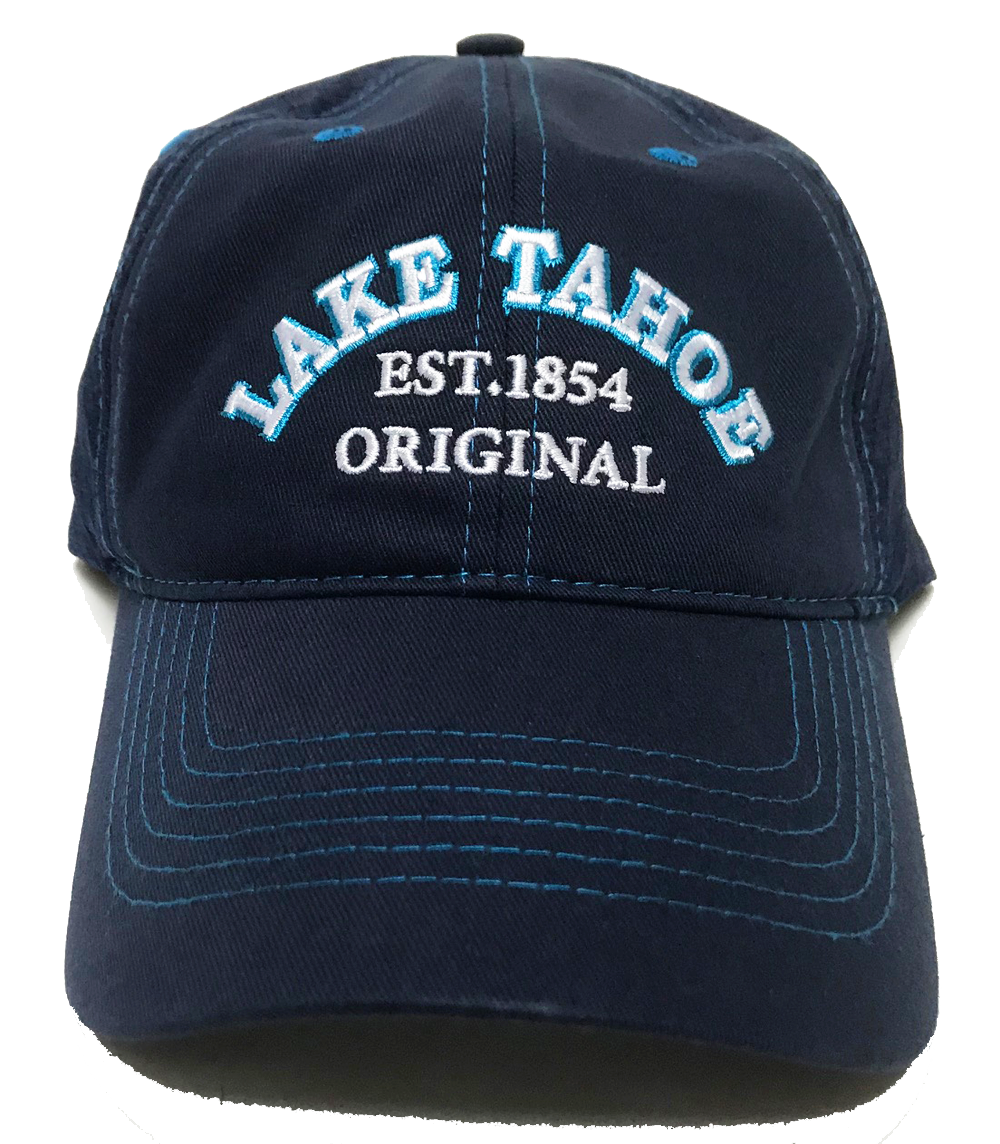 Souvenir Ball Cap Arched Soft Hand Solid Mesh Back, Lake Tahoe