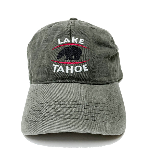 Souvenir Ball Cap Pigment Fade Dyed, Lake Tahoe, Red, Grey, Navy Assorted
