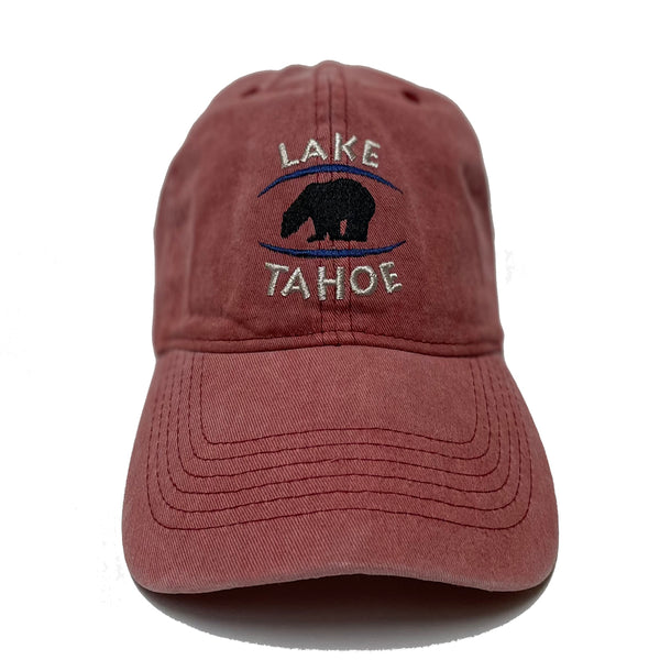 Souvenir Ball Cap Pigment Fade Dyed, Lake Tahoe, Red, Grey, Navy Assorted