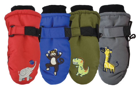 Winter Mitten Toddler 2-4 Embroidered Ski Mitten, Boys
