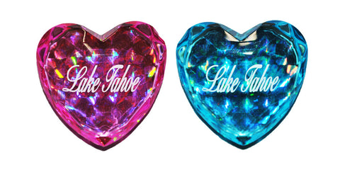 Souvenir Magnet Acrylic Crystal Lake Tahoe Heart