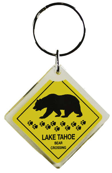 Souvenir Keychain Bear Crossing Sign