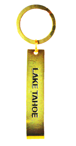 Souvenir Keychain Gold Bottle Opener, Lake Tahoe