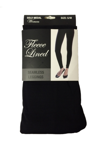 Fleece Lined Seemless Black Leggings