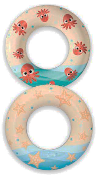 Inflatables and Floats Bestway 24" Sea Scene Design Swim Ring, 3-6 Years