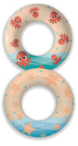 Inflatables and Floats Bestway 24" Sea Scene Design Swim Ring, 3-6 Years