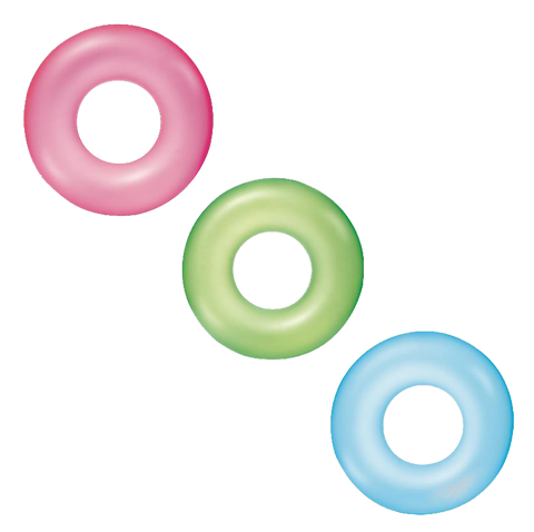 Inflatables and Floats Bestway 36" Frosted Neon Swim Ring, Age 10+