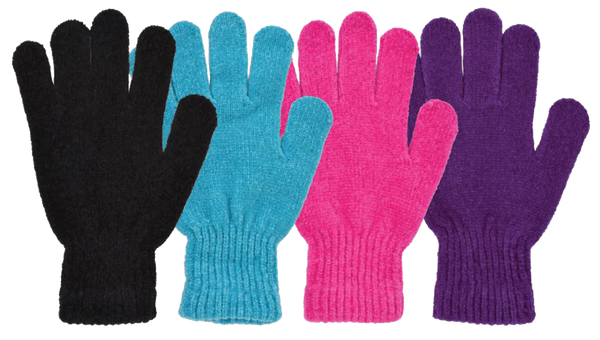 Winter Gloves-Ladies Chenille Stretch Gloves