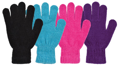 Winter Gloves-Ladies Chenille Stretch Gloves