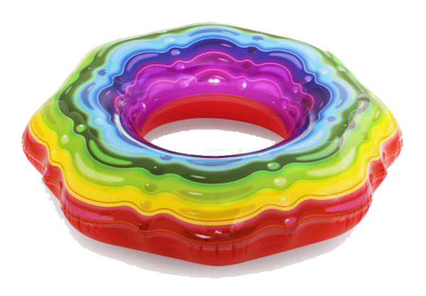 Inflatables and Rafts Bestway Rainbow Ribbon 45" Swim Tube, Ages 12+