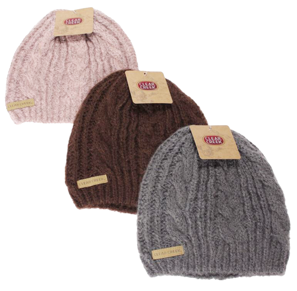 Winter Hats Ladies Cable Knit Clear Creek Pull Hat Wholesale Resort Accessories