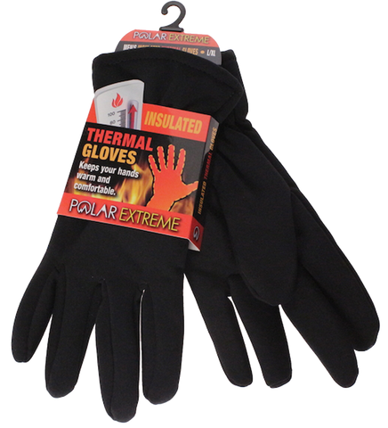 Winter Gloves-Men's Polar Extreme Lined Stretch Glove, Black