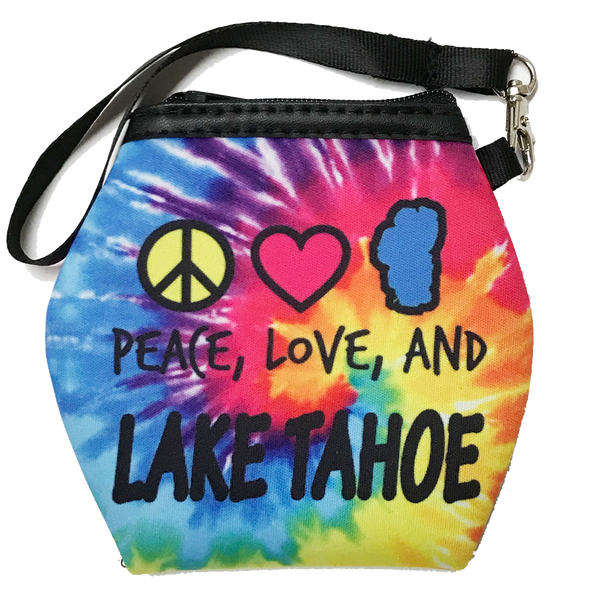 Souvenir Coin Purse Tye-Dye, Peace, Love & Lake Tahoe