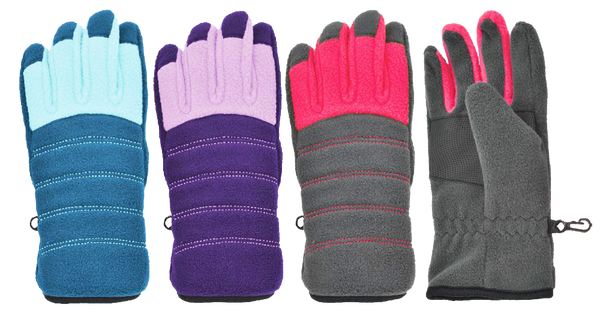 Winter Gloves-Girls Casual & Colorful Micro-Fleece Seasonal Glove
