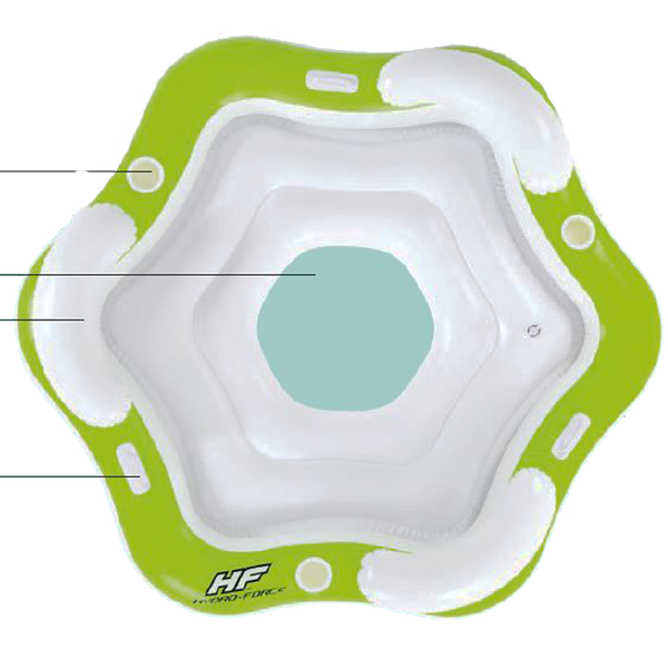 Inflatables and Floats Bestway Hydo Force  X3 Island Lounge 78" x 89" Air Mat