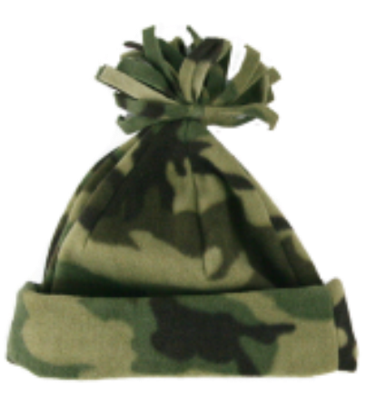 Toddler camo top winter hat