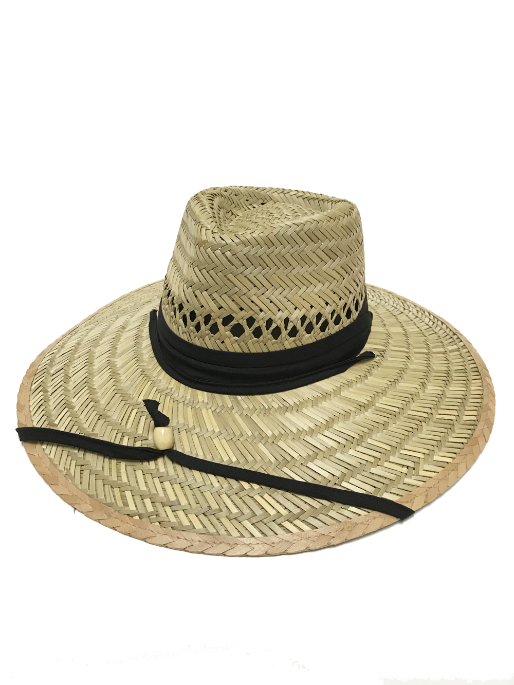 Natural and Neutral Hats Men s Rush Straw Beach Hat with Solid
