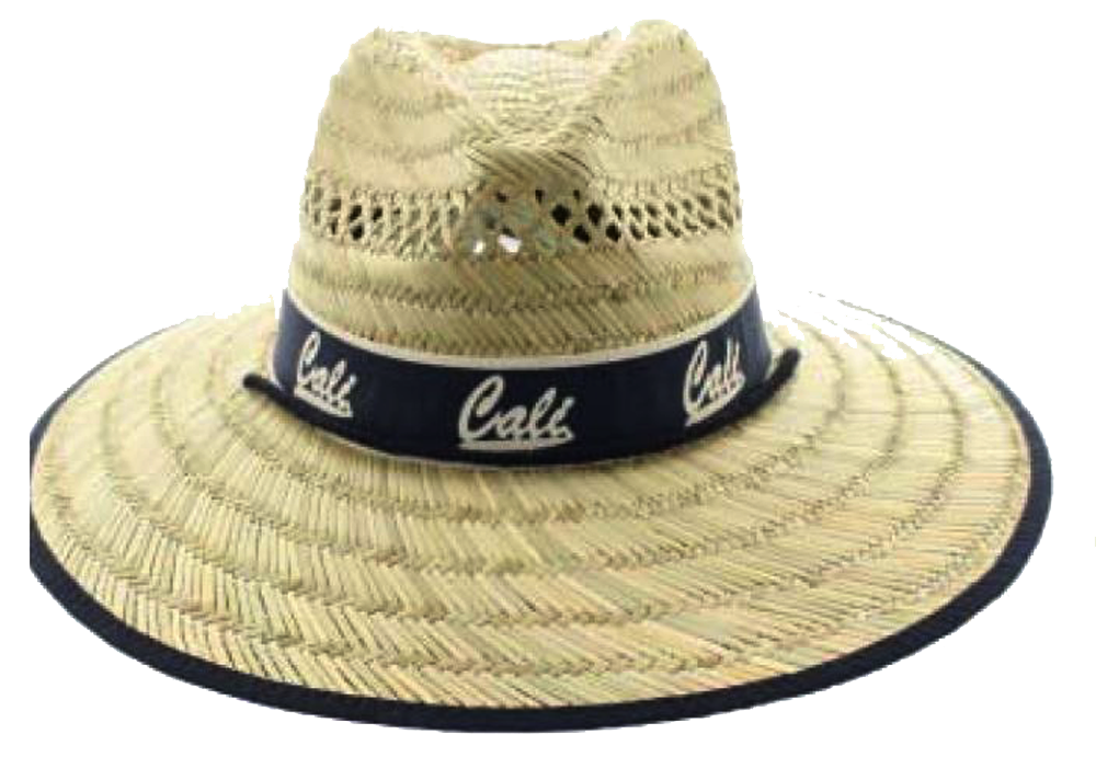 Natural and Neutral Hats Adult California Band Rush Straw Lifeguard Hat