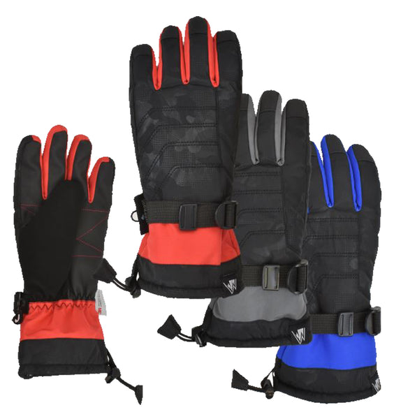 Winter Gloves- Boys Snowboard & Ski Glove 4-7, 8-12, 13-18