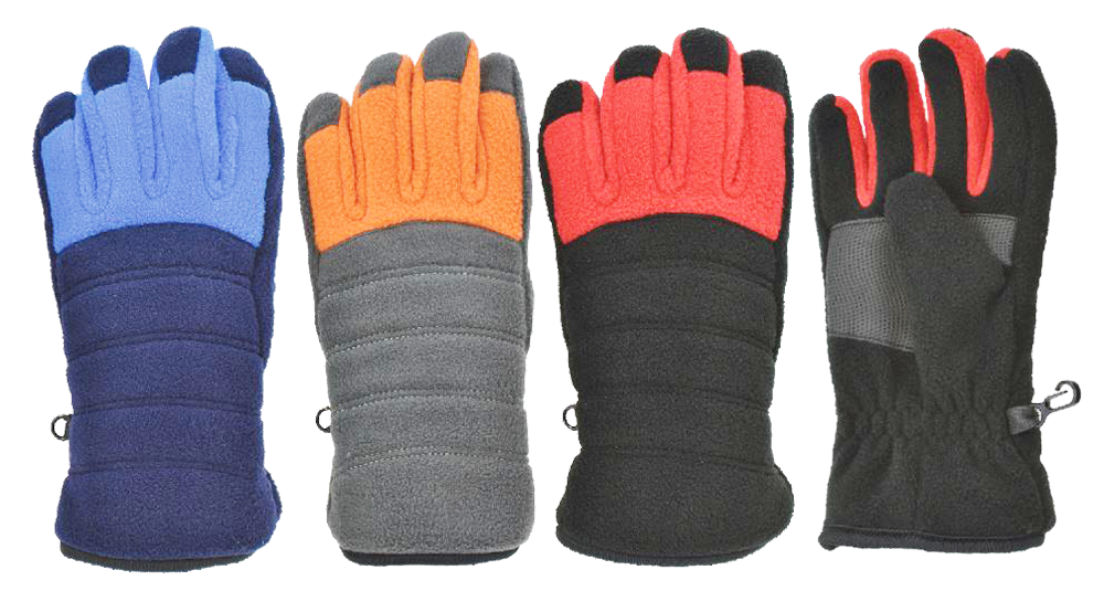 Winter Gloves Boys Casual Colorful Micro Fleece Seasonal Glove Wholesale Resort Accessories