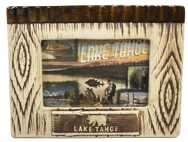 Souvenir Photo Frame Stoneware Lake Tahoe Tree