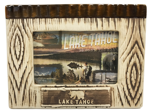 Souvenir Photo Frame Stoneware Lake Tahoe Tree