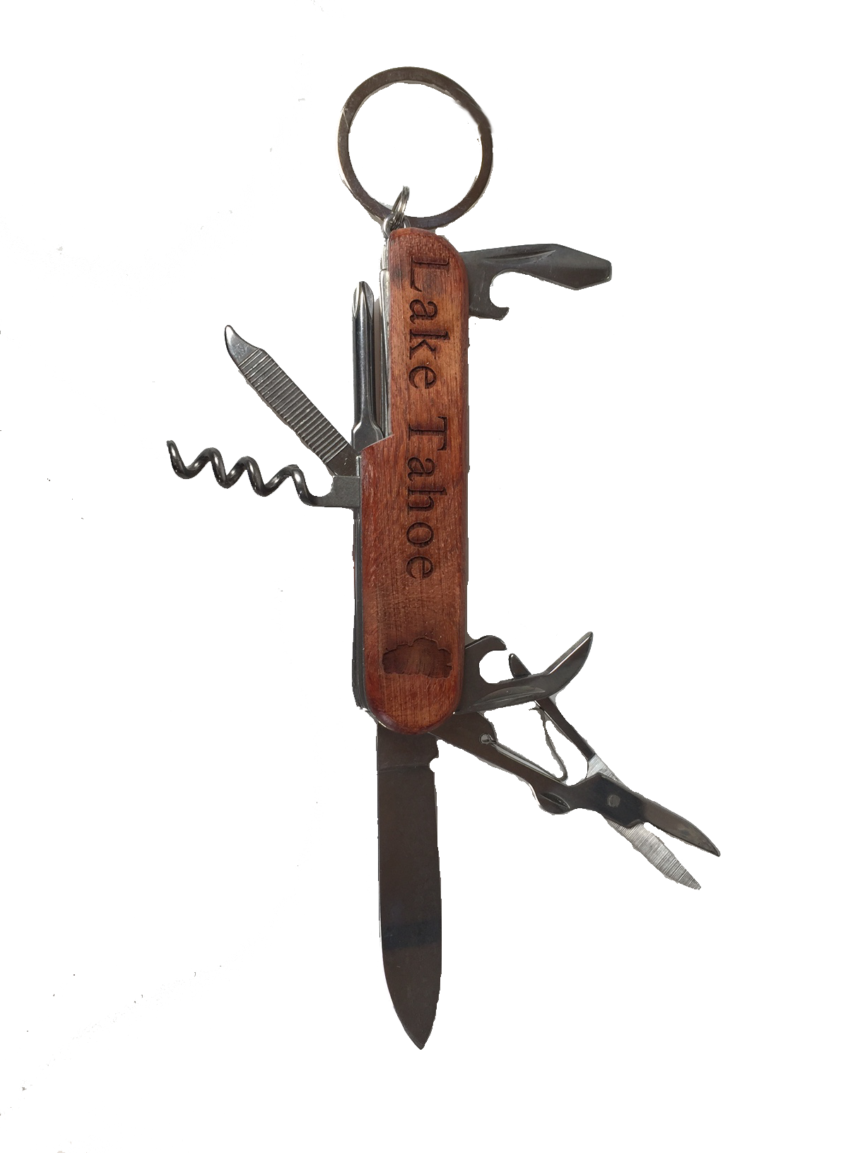 Souvenir Pocket Knife Engraved Wood Lake Tahoe 7 Accessories - Wholesale  Resort Accessories