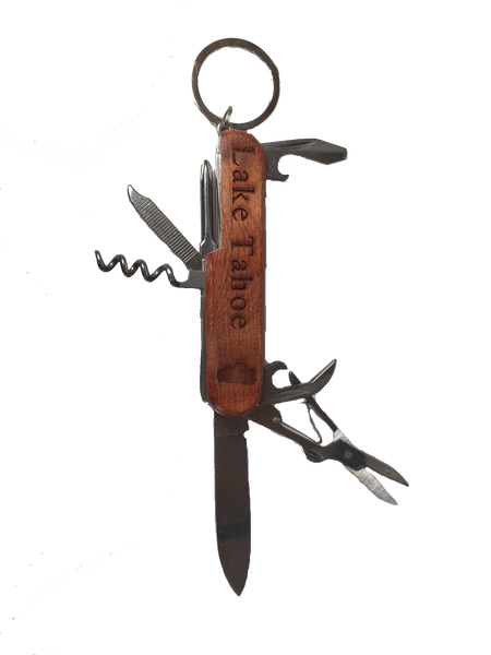 Souvenir Pocket Knife Engraved Wood Lake Tahoe 7 Accessories
