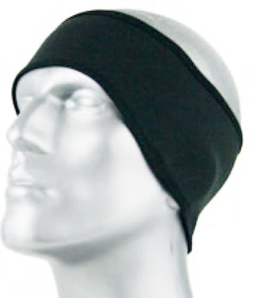 Winter Neck & Head Protection-Headband Adult Wicking Fleece Headband, Black