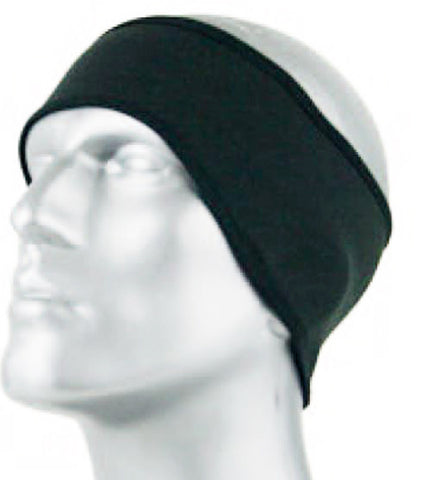 Winter Neck & Head Protection-Headband Adult Wicking Fleece Headband, Black