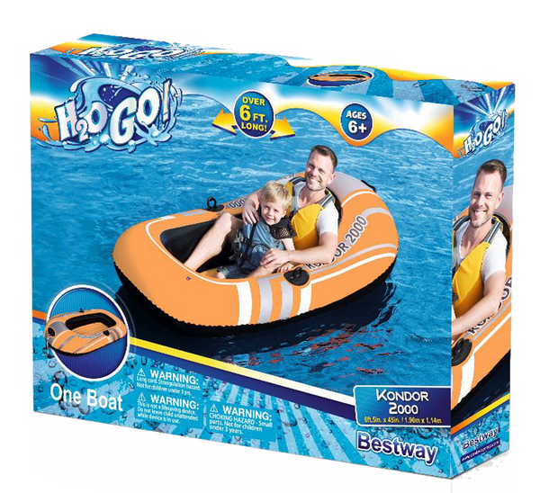 Inflatables and Rafts Bestway 65 x 42" Kondor One Person Raft ONLY