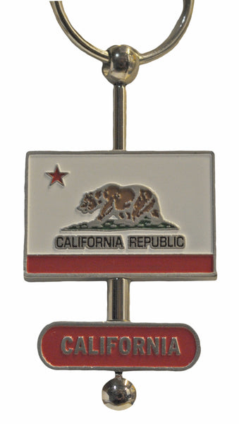 Souvenir Keychain California Republic Spinner