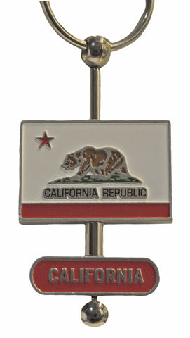 Souvenir Keychain California Republic Spinner