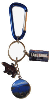 Souvenir Keychain Carabiner & Charms Lake Tahoe