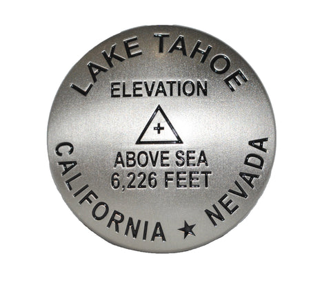 Souvenir Magnet Benchmark Lake Tahoe Magnet