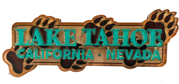 Souvenir Magnet Bear Claw Tracks Magnet Lake Tahoe