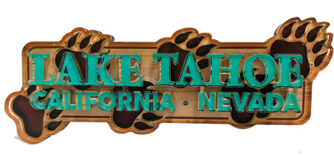 Souvenir Magnet Bear Claw Tracks Magnet Lake Tahoe