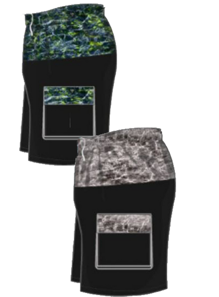 Swimwear Men's Reflection Cargo Pocket Swim Trunk, Blue, Grey