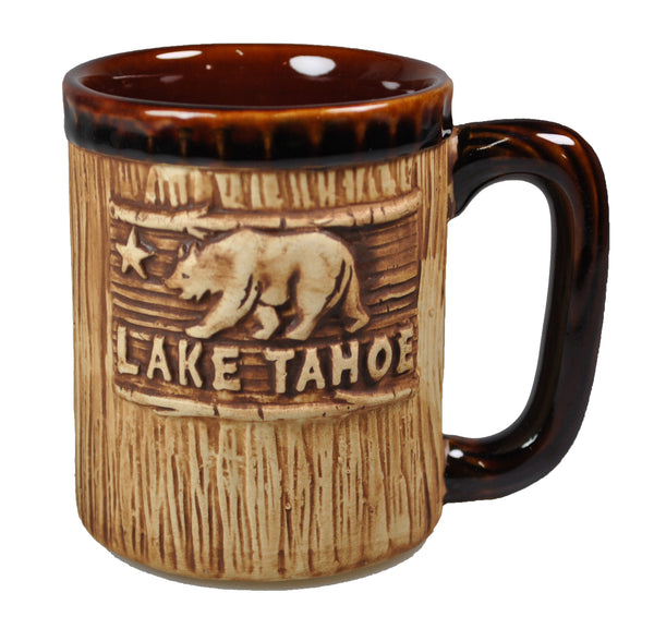 Souvenir Mug California Republic Wood Look Lake Tahoe Ceramic