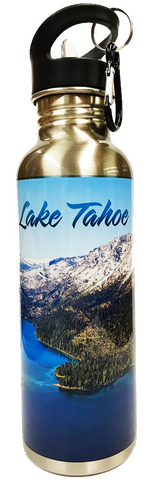 Souvenir Water Bottle Stainless Steel Scenic Photo Lake Tahoe